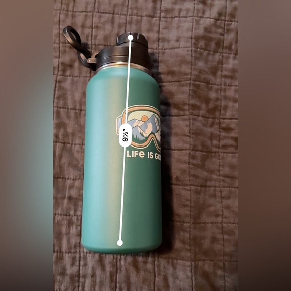 Life Is Good Green Stainless Steel 32oz Wide Mouth Bottle NWOT - Picture 5 of 5